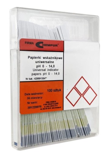 Papierki wskaźnikowe uniwersalne pH 0-14