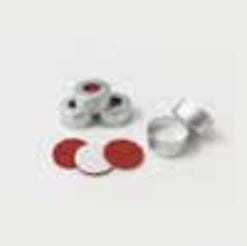 Zatyczki aluminiowe ND11 septa Biały PTFE/ Silikon czerwony 3 points non-slip