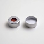 Zatyczki aluminiowe ND11 septa Biały PTFE/ Silikon czerwony