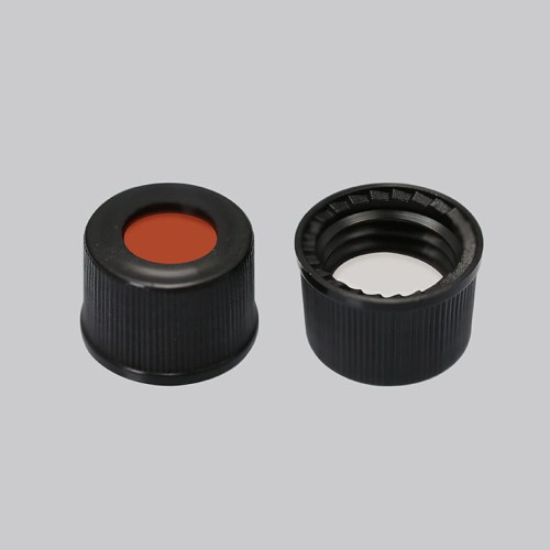 Zakrętki gwintowane ND10 septa Biały PTFE/ Silikon czerwony