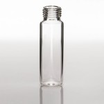 Fiolki 20ml zakręcane z wywiniętym brzegiem ND18 przeźroczyste okrągłe dno