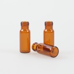 Fiolki 2ml z wywiniętym brzegiem ND9 bursztynowe zakręcane