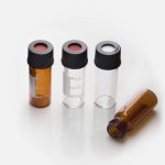 Fiolki 2ml gwintowane ND10 zakręcane z podziałką i etykietą