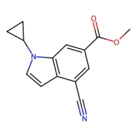 Methyl 4-cyano-1-cyclopropyl-1H-indole-6-carboxylate 97% CAS 2703752-60-5