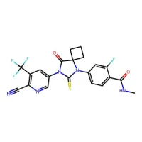 4-(7-(6-Cyano-5-(trifluoromethyl)pyridin-3-yl)-8-oxo-6-thioxo-5,7-diazaspiro[3.4]octan-5-yl)-2-fluoro-N-methylbenzamide 98% CAS 956104-40-8