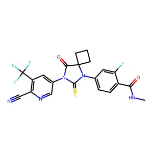4-(7-(6-Cyano-5-(trifluoromethyl)pyridin-3-yl)-8-oxo-6-thioxo-5,7-diazaspiro[3.4]octan-5-yl)-2-fluoro-N-methylbenzamide 98% CAS 956104-40-8