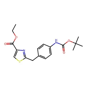Ethyl 2-(4-((tert-butoxycarbonyl)amino)benzyl)thiazole-4-carboxylate 95% CAS 1461708-07-5