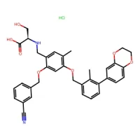 (2-((3-Cyanobenzyl)oxy)-4-((3-(2,3-dihydrobenzo[b][1,4]dioxin-6-yl)-2-methylbenzyl)oxy)-5-methylbenzyl)-D-serine hydrochloride 98% CAS 2113650-04-5