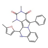 7,9-Dimethyl-6-(5-methylfuran-2-yl)-11-phenyl-6,7-dihydropyrimido[4',5':3,4]pyrrolo[1,2-a]quinoxaline-8,10(5H,9H)-dione 98% CAS 931706-15-9