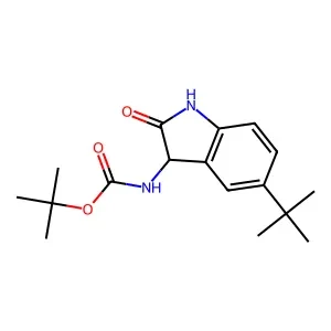 tert-Butyl (5-(tert-butyl)-2-oxoindolin-3-yl)carbamate 98% CAS 2828439-47-8