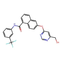 6-((6-(Hydroxymethyl)pyrimidin-4-yl)oxy)-N-(3-(trifluoromethyl)phenyl)-1-naphthamide 98% CAS 890128-81-1