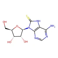 6-Amino-9-((2R,3R,4S,5R)-3,4-dihydroxy-5-(hydroxymethyl)tetrahydrofuran-2-yl)-7H-purine-8(9H)-thione 97% CAS 3001-45-4