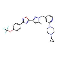 5-(1-((2-(4-Cyclopropylpiperazin-1-yl)pyridin-4-yl)methyl)-5-methyl-1H-pyrazol-3-yl)-3-(4-(trifluoromethoxy)phenyl)-1,2,4-oxadiazole 98% CAS 1227158-85-1