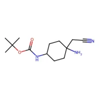 tert-butyl N-[4-amino-4-(cyanomethyl)cyclohexyl]carbamate 98% CAS 1656989-82-0