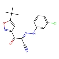 2-(5-(tert-Butyl)isoxazol-3-yl)-N-(3-chlorophenyl)-2-oxoacetohydrazonoyl cyanide 98% CAS 263707-16-0