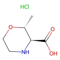 trans-2-Methylmorpholine-3-carboxylic acid hydrochloride 95% CAS 1807882-36-5
