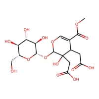2,2'-(3-Hydroxy-5-(methoxycarbonyl)-2-(((2S,3R,4S,5S,6R)-3,4,5-trihydroxy-6-(hydroxymethyl)tetrahydro-2H-pyran-2-yl)oxy)-3,4-dihydro-2H-pyran-3,4-diyl)diacetic acid 98% CAS 183238-67-7