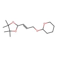 (E)-4,4,5,5-Tetramethyl-2-(3-((tetrahydro-2H-pyran-2-yl)oxy)prop-1-en-1-yl)-1,3,2-dioxaborolane 95% mix TBC as stabilizer CAS 642066-70-4