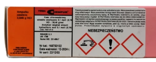 Odważka analityczna kwas solny 0,1 mol