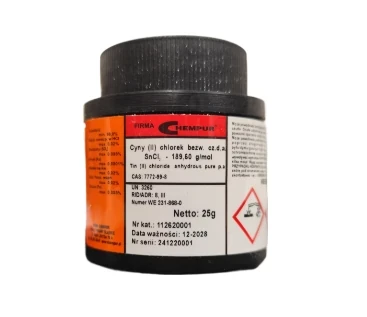 Cyny (II) chlorek bezwodny czda CAS 7772-99-8