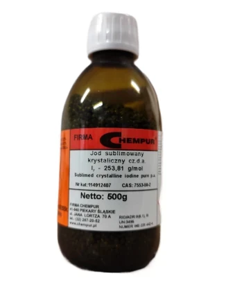 Jod krystaliczny czda CAS 7553-56-2 opakowanie 500g