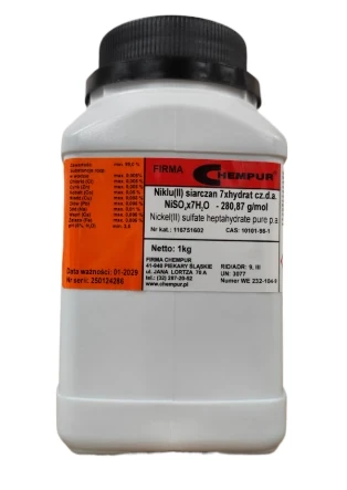 Siarczan niklu (II) 7 hydrat czda CAS 10101-98-1 opakowanie 1kg