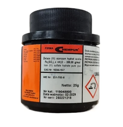 Siarczan żelaza III hydrat czda CAS 15244-10-7 opakowanie 25g