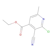 Ethyl 2-chloro-3-cyano-6-methylisonicotinate, 97% CAS 40108-12-1