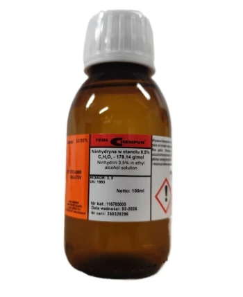 Ninhydryna 0,5% w etanolu CAS 485-47-2 opakowanie 100ml