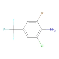 2-Bromo-6-chloro-4-(trifluoromethyl)aniline, 97% CAS 109919-26-8