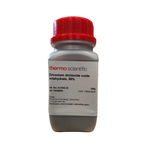 Zirconium dichloride oxide octahydrate, 98% - 100G - CAS 13520-92-8
