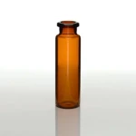 Fiolki 20ml z wywiniętym brzegiem ND20 bursztynowe zaciskane