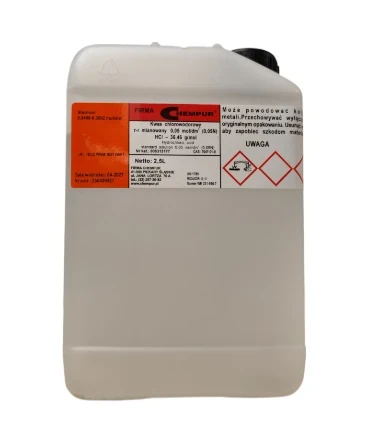 Kwas solny r-r 0,05mol/l CAS 7647-01-0 opakowanie 2,5l