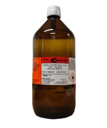 Etylowy alkohol 99,9% czda CAS 64-17-5 opakowanie 1l