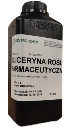 Gliceryna roślinna farmaceutyczna 99,5% - 1L