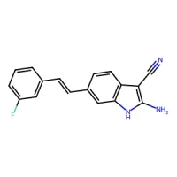 2-Amino-6-(3-fluorostyryl)-1H-indole-3-carbonitrile 98% CAS 2449301-27-1