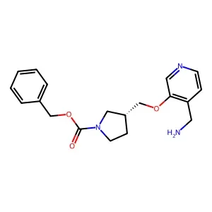 Benzyl (R)-3-(((4-(aminomethyl)pyridin-3-yl)oxy)methyl)pyrrolidine-1-carboxylate 95%