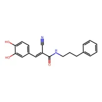 (E)-2-Cyano-3-(3,4-dihydroxyphenyl)-N-(3-phenylpropyl)acrylamide 98% CAS 133550-34-2