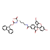 (S)-2-((((9H-Fluoren-9-yl)methoxy)carbonyl)amino)-6-(3',6'-dihydroxy-3-oxo-3H-spiro[isobenzofuran-1,9'-xanthen]-5-ylcarboxamido)hexanoic acid 95% HPLC CAS 1242933-88-5