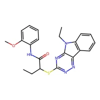 2-((5-Ethyl-5H-[1,2,4]triazino[5,6-b]indol-3-yl)thio)-N-(2-methoxyphenyl)butanamide 98% CAS 522650-83-5