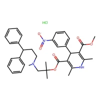 3-(1-((3,3-Diphenylpropyl)(methyl)amino)-2-methylpropan-2-yl) 5-methyl 2,6-dimethyl-4-(3-nitrophenyl)-1,4-dihydropyridine-3,5-dicarboxylate hydrochloride 99% CAS 132866-11-6