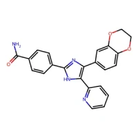 4-(4-(2,3-Dihydrobenzo[b][1,4]dioxin-6-yl)-5-(pyridin-2-yl)-1H-imidazol-2-yl)benzamide 98% CAS 301836-43-1