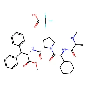Methyl (S)-2-((S)-1-((S)-2-cyclohexyl-2-((S)-2-(methylamino)propanamido)acetyl)pyrrolidine-2-carboxamido)-3,3-diphenylpropanoate 2,2,2-trifluoroacetate 98%