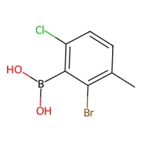 (2-Bromo-6-chloro-3-methylphenyl)boronic acid 95+% CAS 1309980-97-9
