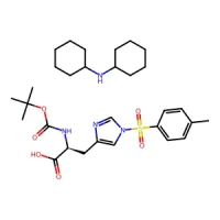Dicyclohexylamine (S)-2-((tert-butoxycarbonyl)amino)-3-(1-tosyl-1H-imidazol-4-yl)propanoate 98% CAS 65057-34-3