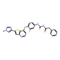 N-((3-Fluoro-4-((2-(1-methyl-1H-imidazol-4-yl)thieno[3,2-b]pyridin-7-yl)oxy)phenyl)carbamothioyl)-2-phenylacetamide 98+% CAS 875337-44-3