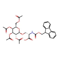 (S)-2-((((9H-Fluoren-9-yl)methoxy)carbonyl)amino)-3-(((2R,3R,4S,5S,6R)-3,4,5-triacetoxy-6-(acetoxymethyl)tetrahydro-2H-pyran-2-yl)oxy)propanoic acid 96% CAS 96383-44-7