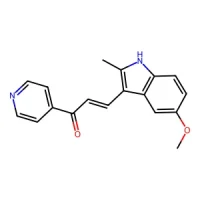 (E)-3-(5-Methoxy-2-methyl-1H-indol-3-yl)-1-(pyridin-4-yl)prop-2-en-1-one 98+% CAS 1363421-46-8
