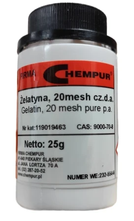Żelatyna proszek 20 mesh czda