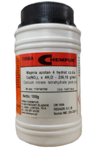 Azotan wapnia 4 hydrat czda - 1KG - CAS 13477-34-4